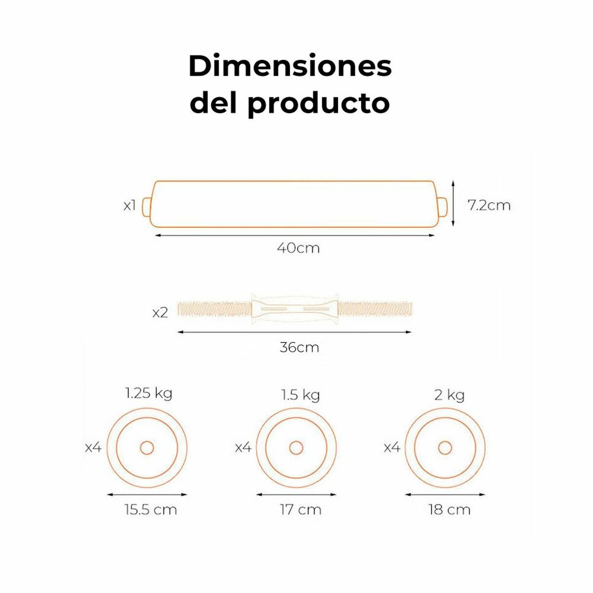 Manubri Xiaomi 20 kg 20 kg Nero